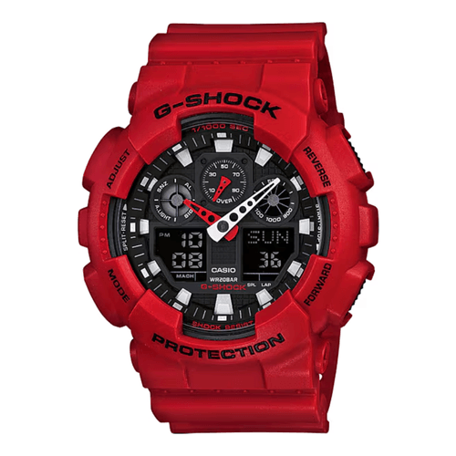 Relogio Masculino G-Shock- VERMELHO-GA-100B-4ADR-